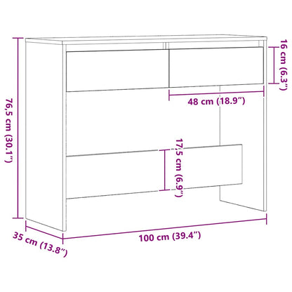 Konsolentisch Schwarze Eiche 100 x 35 x 76,5 cm Holzwerkstoff