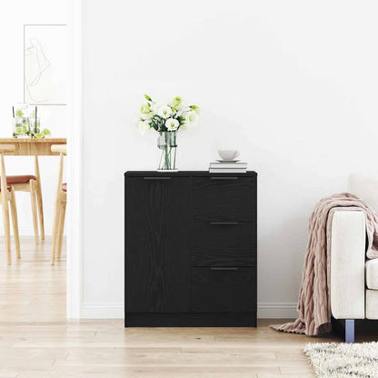 Sideboard mit Schubladen Schwarz 60 x 30 x 70 cm Holzwerkstoff