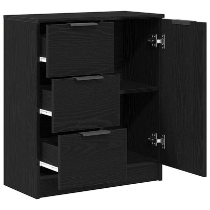 Sideboard mit Schubladen Schwarz 60 x 30 x 70 cm Holzwerkstoff