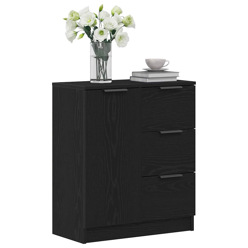 Sideboard mit Schubladen Schwarz 60 x 30 x 70 cm Holzwerkstoff
