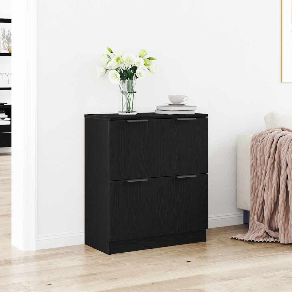 Sideboard Schwarz 60 x 30 x 70 cm Holzwerkstoff