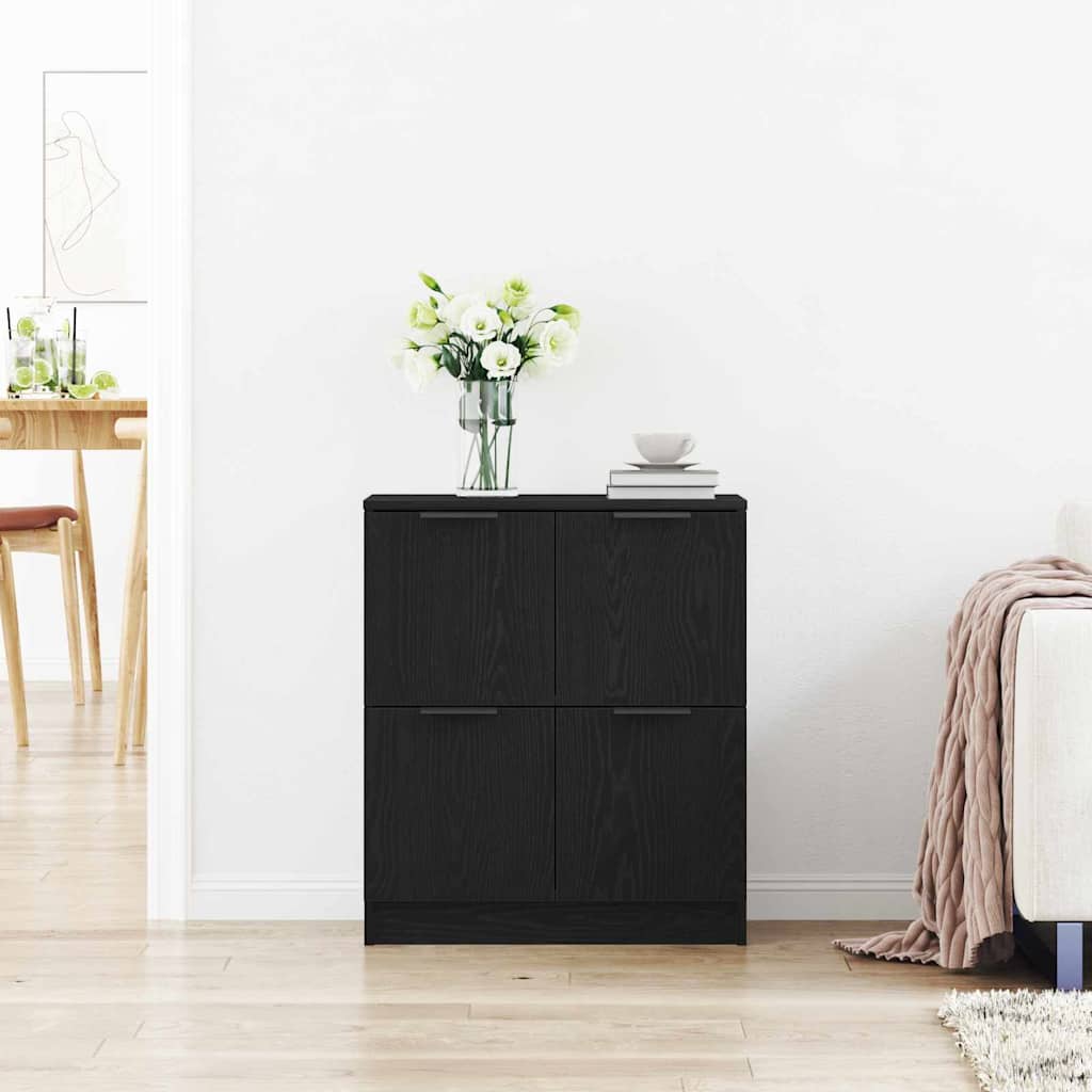 Sideboard Schwarz 60 x 30 x 70 cm Holzwerkstoff