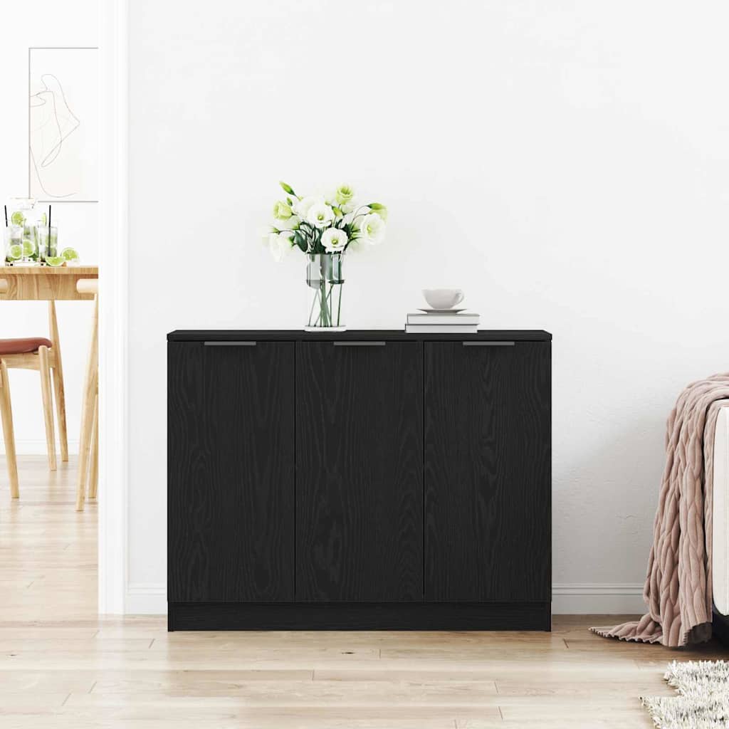 Sideboard Schwarz 90.5 x 30 x 70 cm Holzwerkstoff