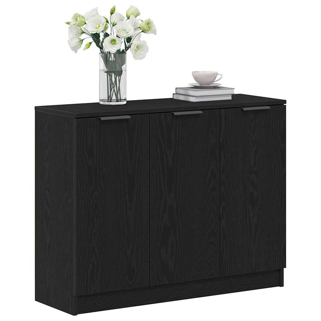 Sideboard Schwarz 90.5 x 30 x 70 cm Holzwerkstoff
