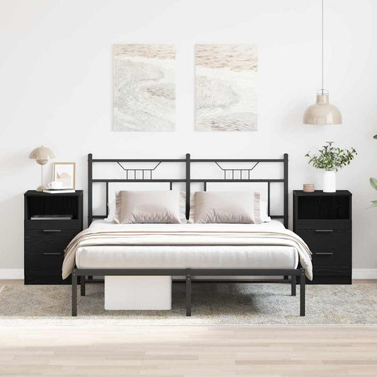 Nachttisch 2 pcs Schwarze Eiche 40 x 35 x 65 cm Holzwerkstoff