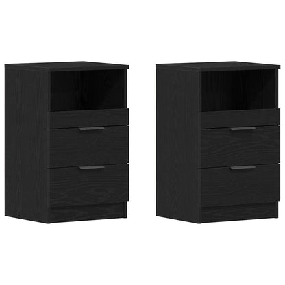 Nachttisch 2 pcs Schwarze Eiche 40 x 35 x 65 cm Holzwerkstoff