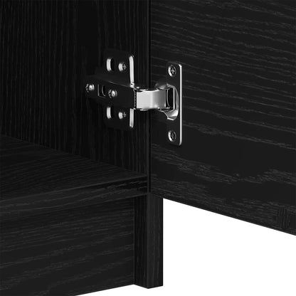 TV-Schränk 2 pcs Schwarz Eichen-Optik 80 x 35 x 36,5 cm