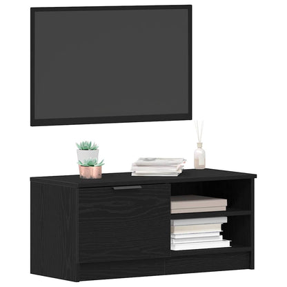 TV-Schränk 2 pcs Schwarz Eichen-Optik 80 x 35 x 36,5 cm