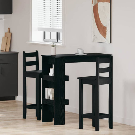 Wand Bar Tisch Schwarze Eiche 102 x 55 x 103,5 cm Holzwerkstoff