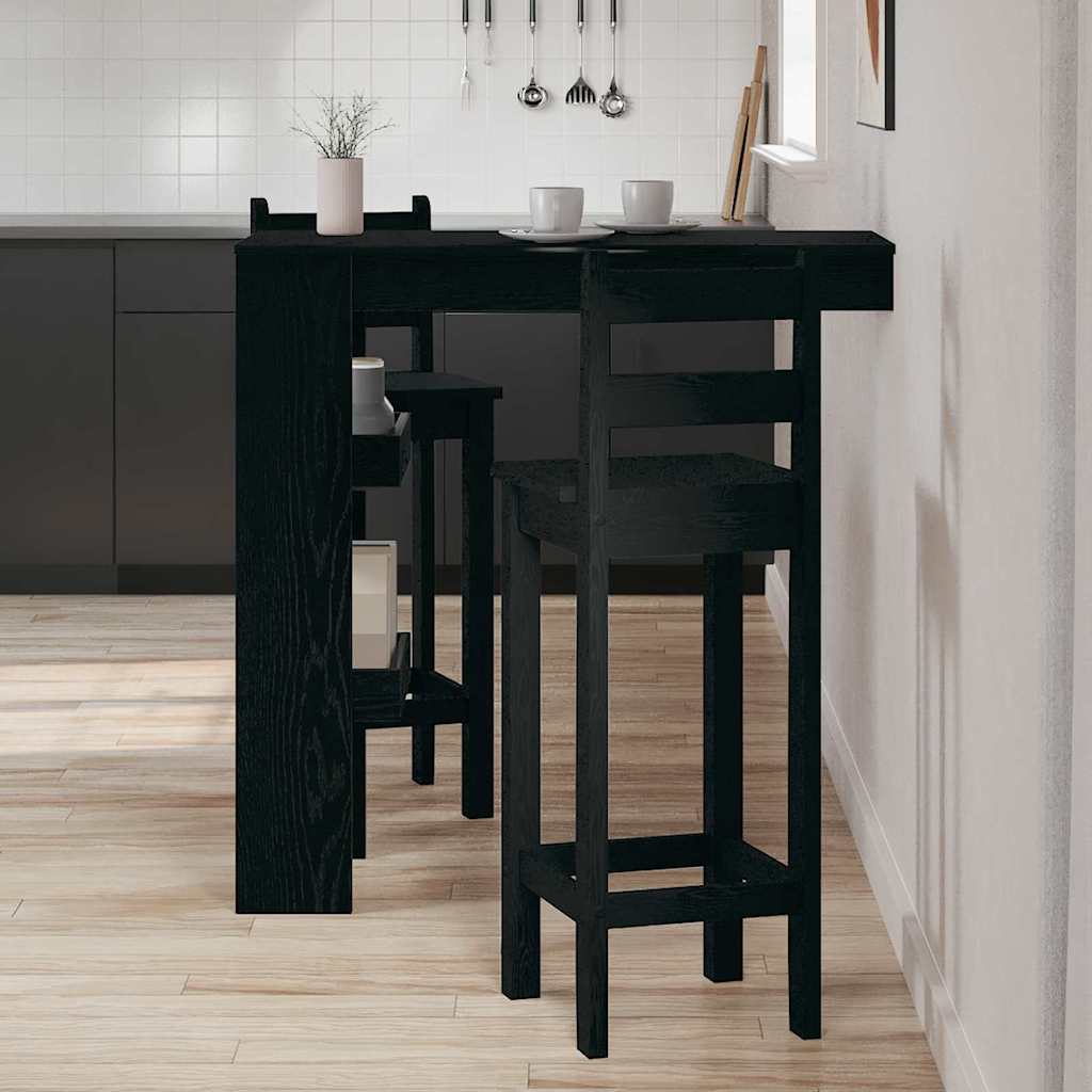 Wand Bar Tisch Schwarze Eiche 102 x 55 x 103,5 cm Holzwerkstoff