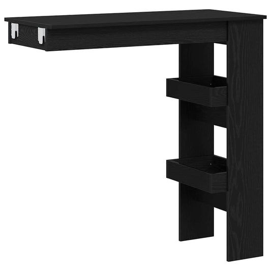 Wand Bar Tisch Schwarze Eiche 102 x 55 x 103,5 cm Holzwerkstoff