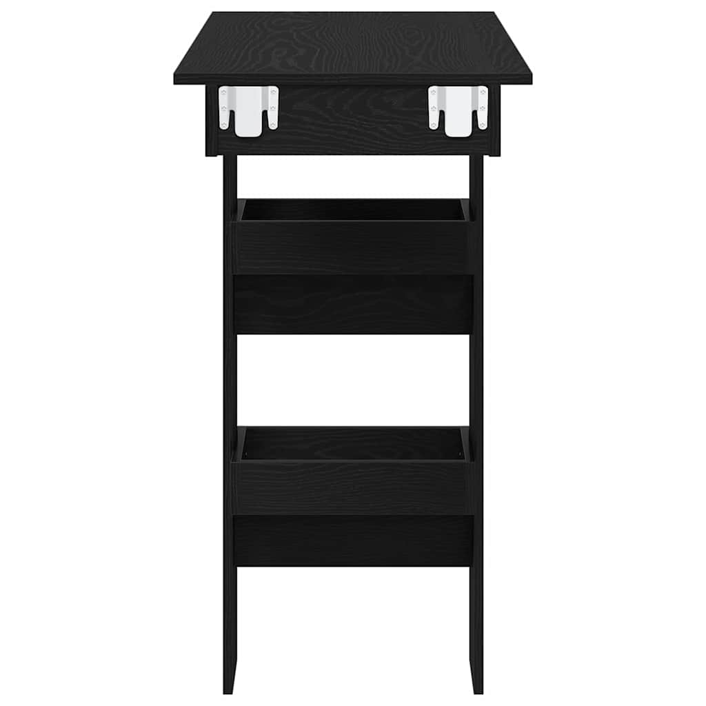 Wand Bar Tisch Schwarze Eiche 102 x 55 x 103,5 cm Holzwerkstoff