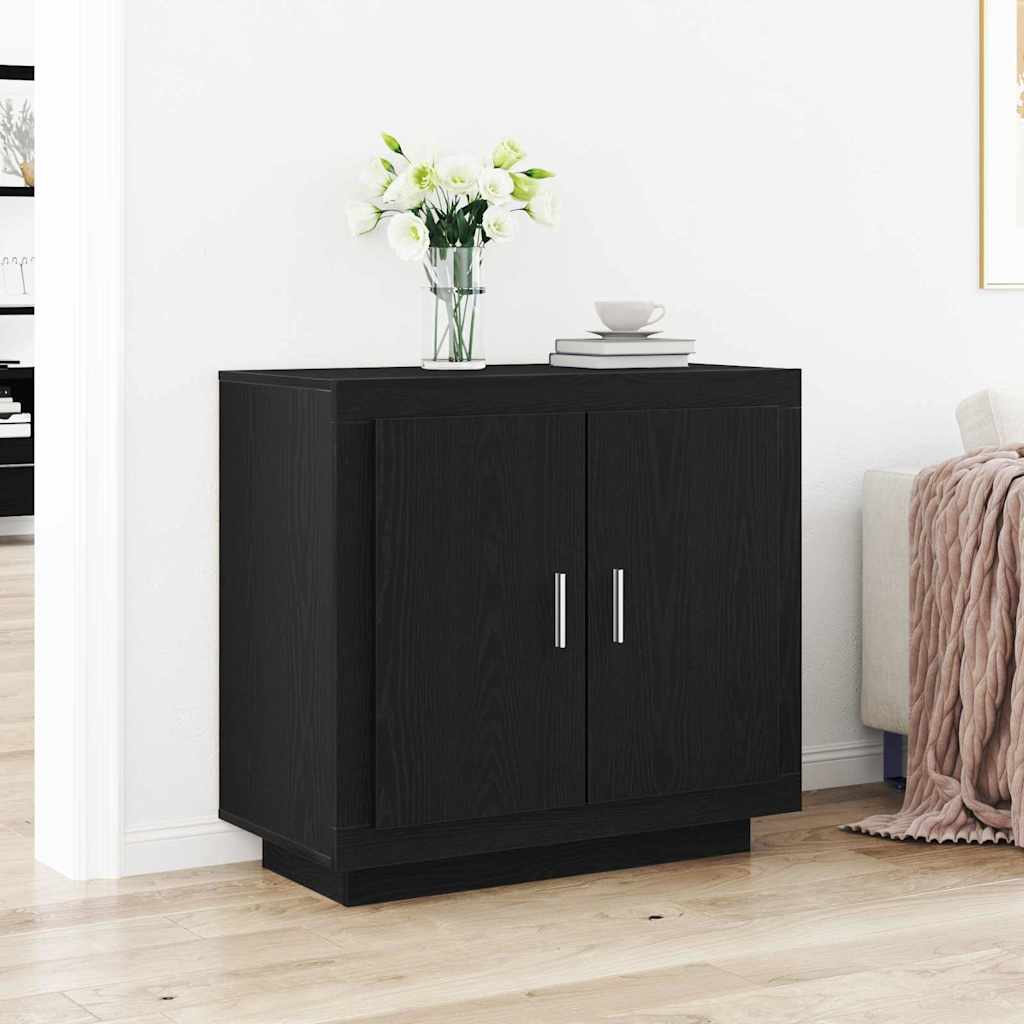 Sideboard Schwarz 80 x 40 x 75 cm Holzwerkstoff