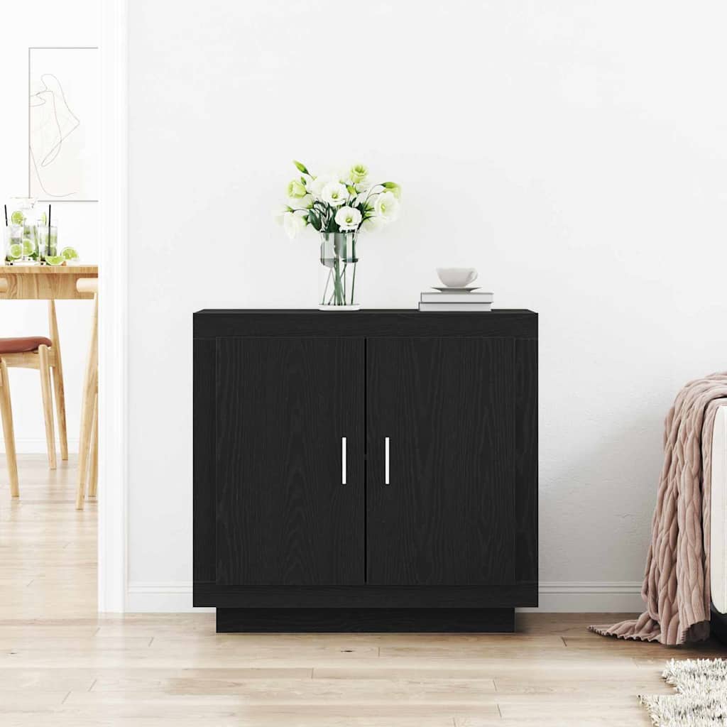 Sideboard Schwarz 80 x 40 x 75 cm Holzwerkstoff