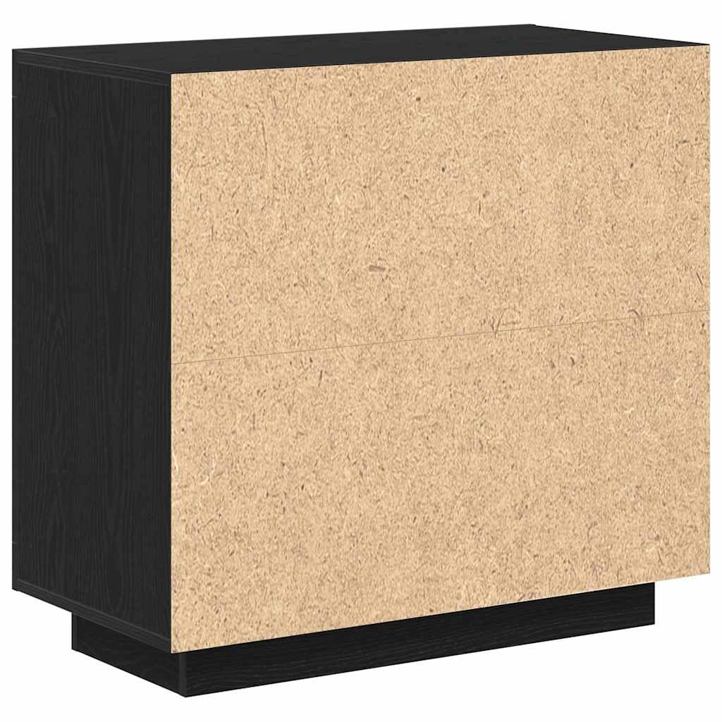 Sideboard Schwarz 80 x 40 x 75 cm Holzwerkstoff