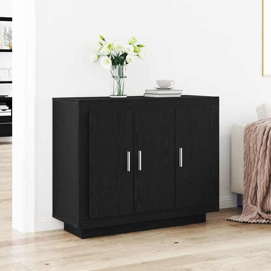 Sideboard Schwarz 92 x 35 x 75 cm Holzwerkstoff