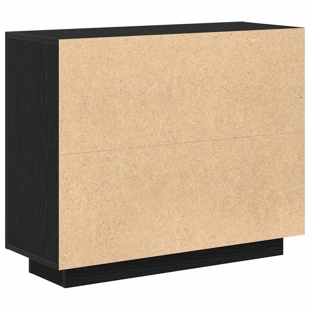 Sideboard Schwarz 92 x 35 x 75 cm Holzwerkstoff