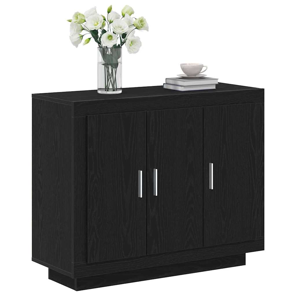 Sideboard Schwarz 92 x 35 x 75 cm Holzwerkstoff