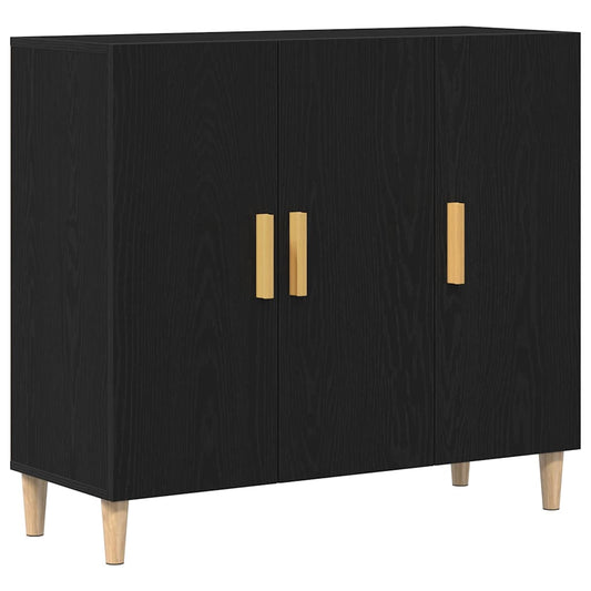 Sideboard Schwarz 90 x 34 x 80 cm Holzwerkstoff