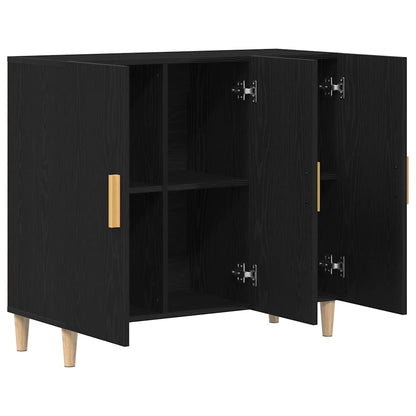 Sideboard Schwarz 90 x 34 x 80 cm Holzwerkstoff