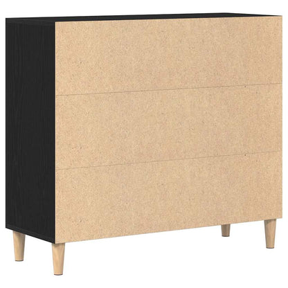 Sideboard Schwarz 90 x 34 x 80 cm Holzwerkstoff