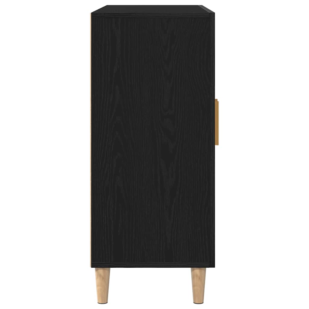 Sideboard Schwarz 90 x 34 x 80 cm Holzwerkstoff