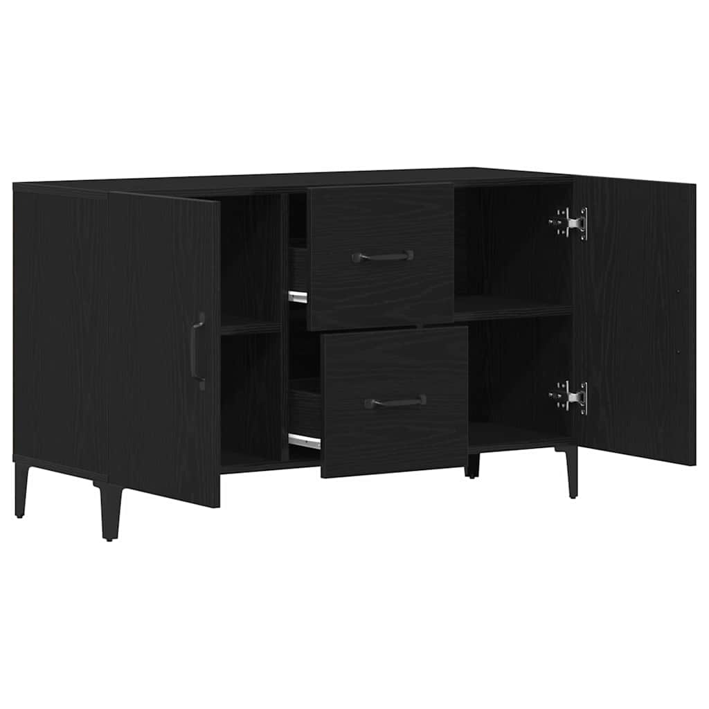 Sideboard mit Schubladen Schwarz 100 x 36 x 60 cm Holzwerkstoff