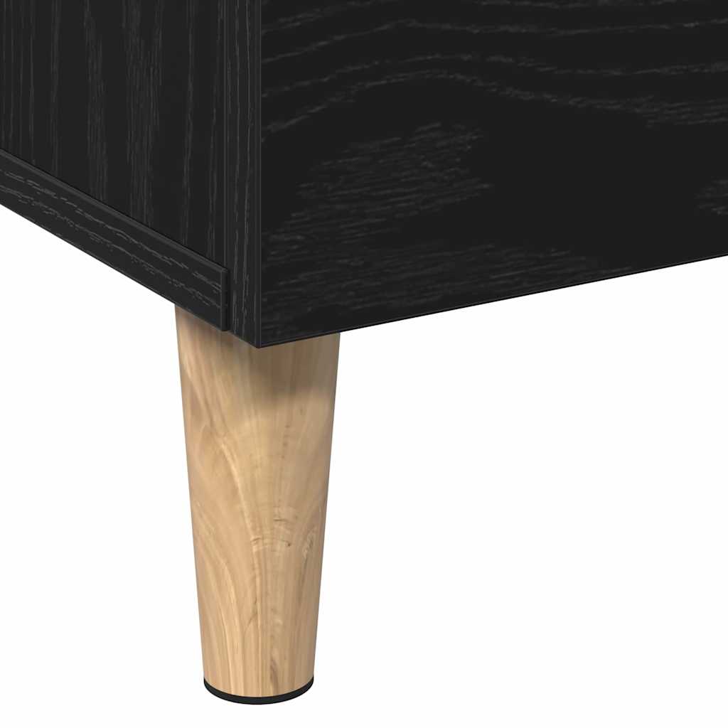 Hochboard mit Schubladen Schwarz 70 x 31 x 115 cm Holzwerkstoff