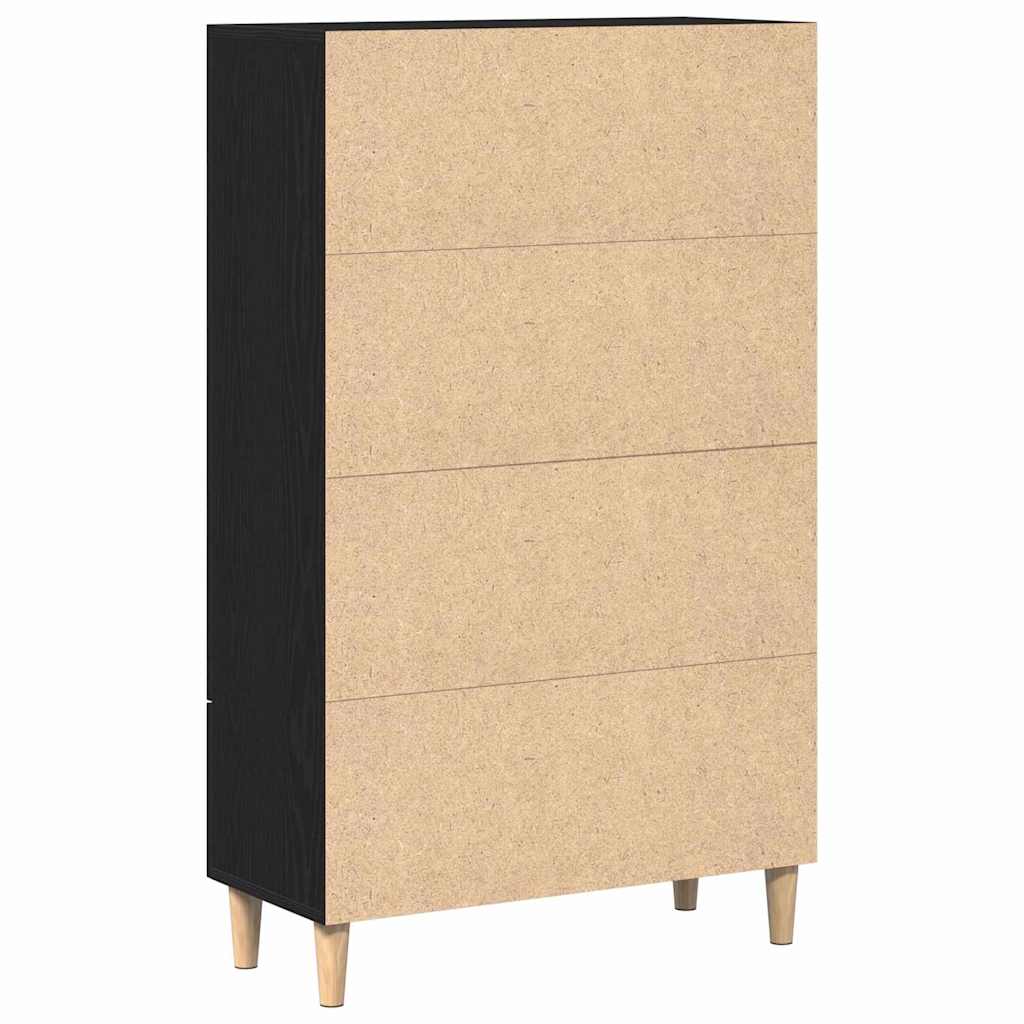 Hochboard mit Schubladen Schwarz 70 x 31 x 115 cm Holzwerkstoff