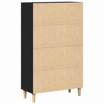 Hochboard mit Schubladen Schwarz 70 x 31 x 115 cm Holzwerkstoff