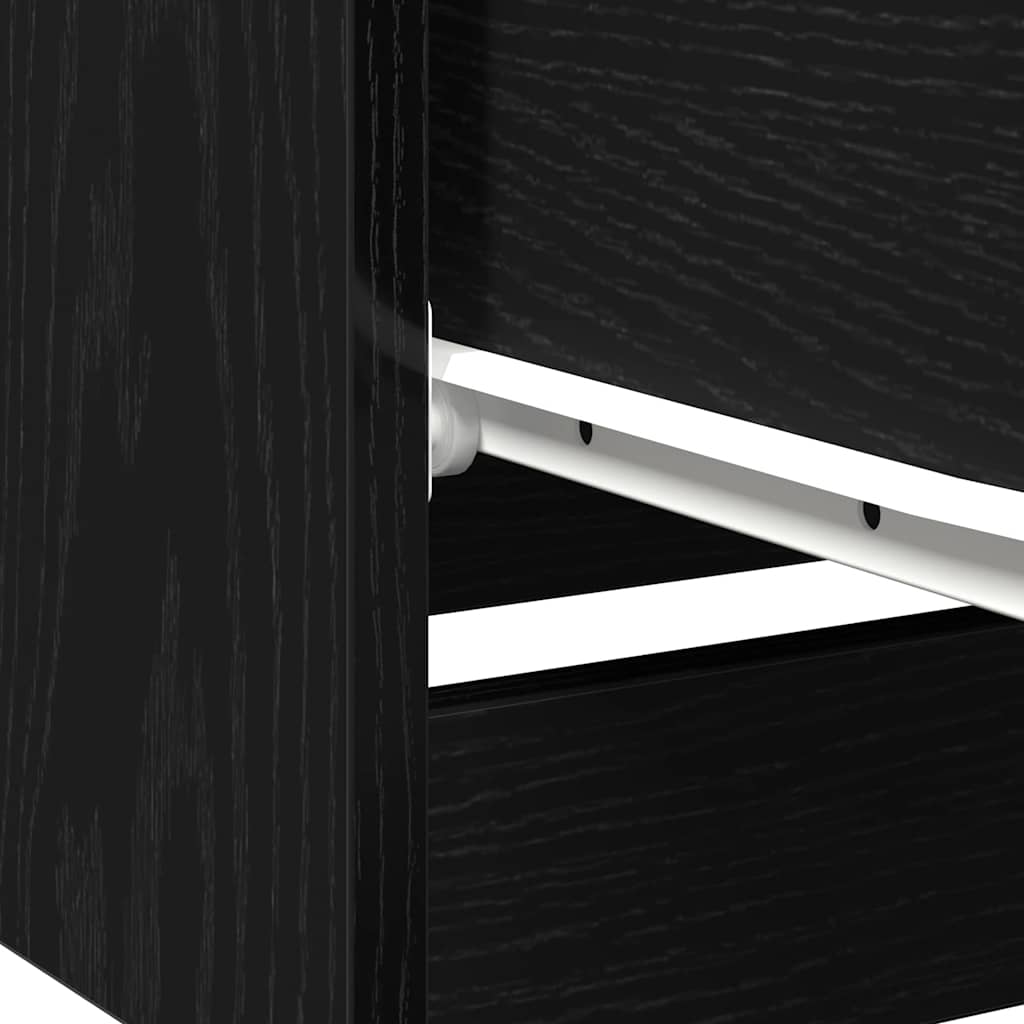 Nachttisch 2 pcs Schwarze Eiche 40 x 65 x 65 cm Holzwerkstoff