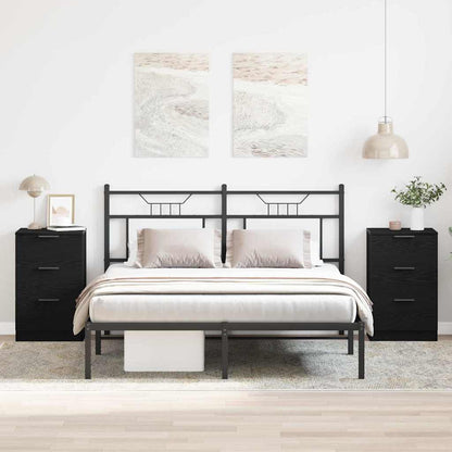 Nachttisch 2 pcs Schwarze Eiche 40 x 65 x 65 cm Holzwerkstoff