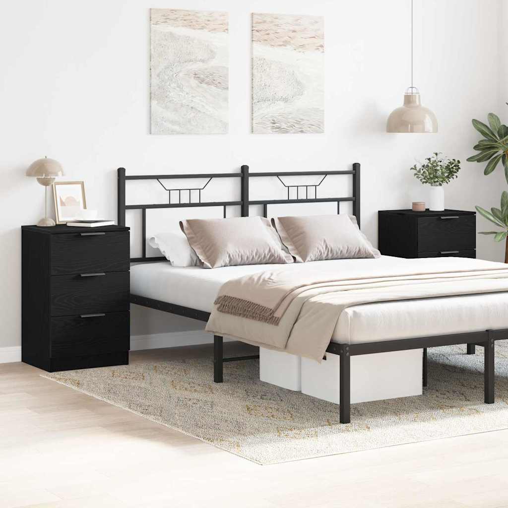 Nachttisch 2 pcs Schwarze Eiche 40 x 65 x 65 cm Holzwerkstoff