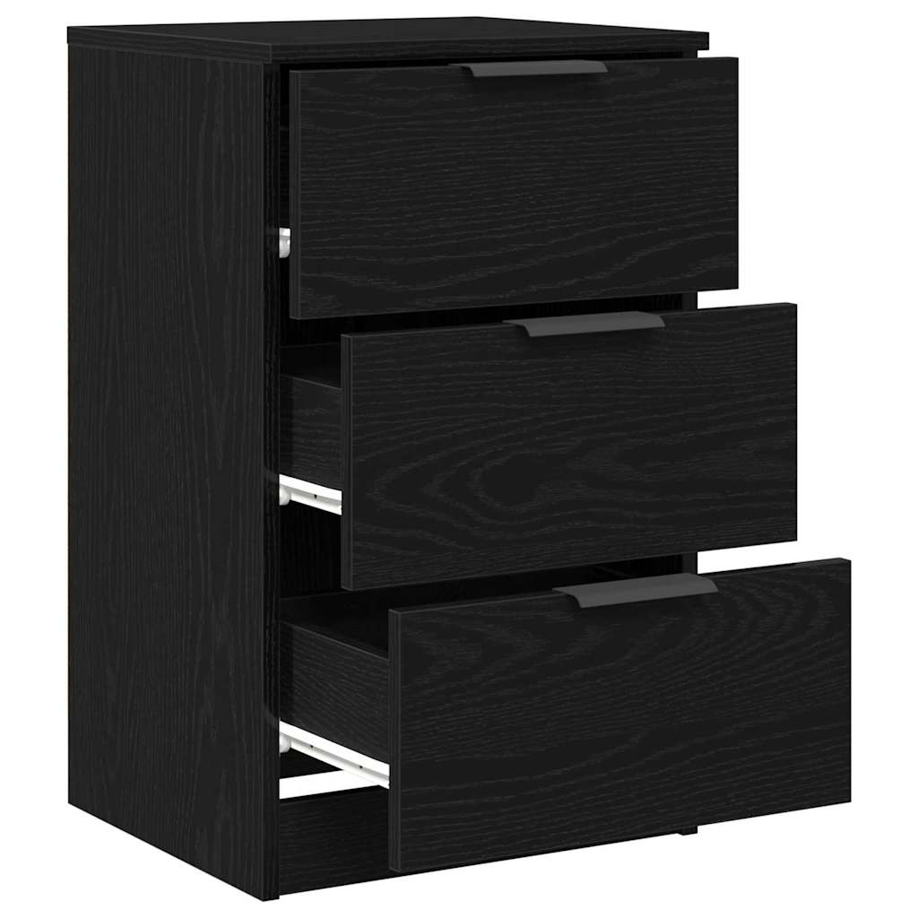 Nachttisch 2 pcs Schwarze Eiche 40 x 65 x 65 cm Holzwerkstoff