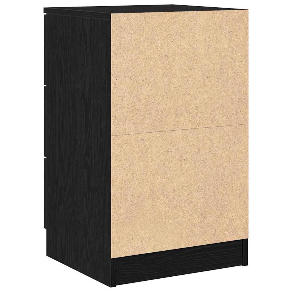 Nachttisch 2 pcs Schwarze Eiche 40 x 65 x 65 cm Holzwerkstoff