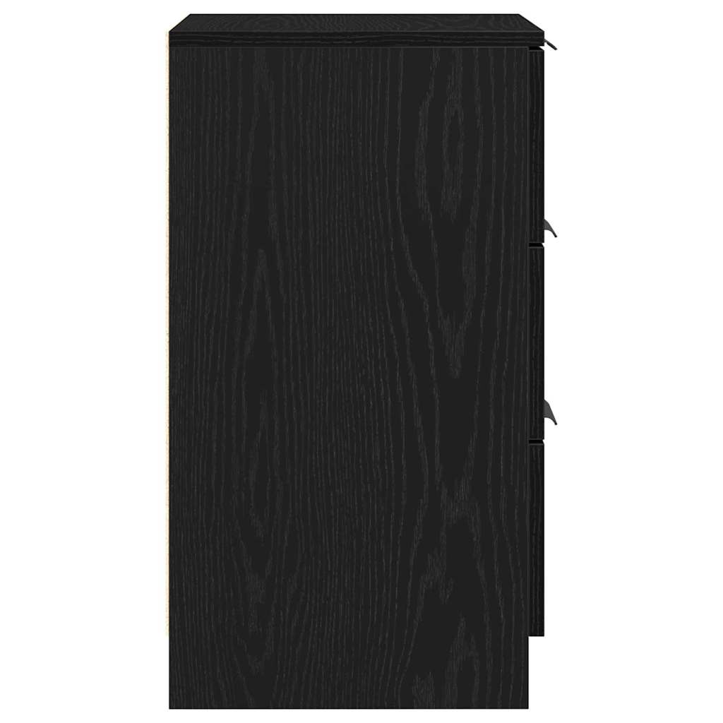 Nachttisch 2 pcs Schwarze Eiche 40 x 65 x 65 cm Holzwerkstoff
