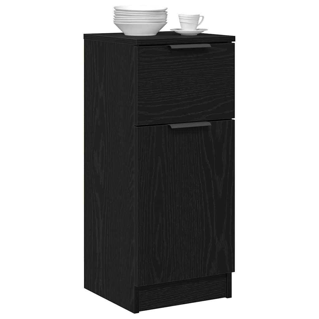 Sideboard Schwarz Eiche Schwarze Eiche 30 x 30 x 70 cm