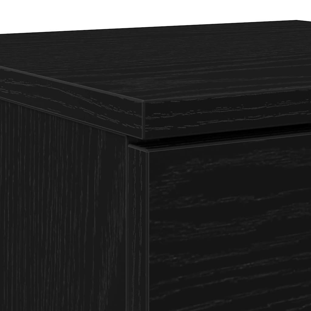 Sideboard Schwarz Eichen-Optik 30 x 30 x 70 cm Holzwerkstoff