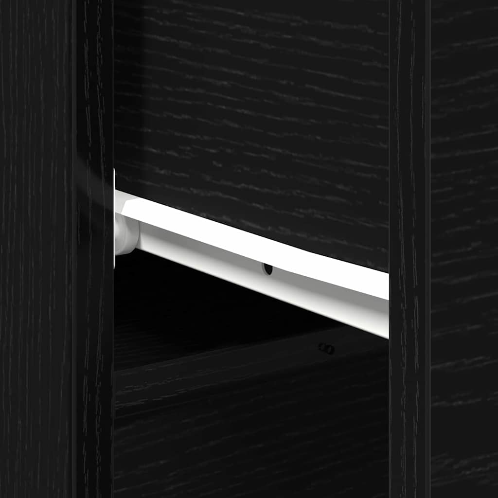 Sideboards 2 pcs Schwarze Eiche 30 x 30 x 70 cm Holzwerkstoff