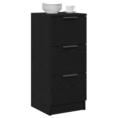 Sideboards 2 pcs Schwarze Eiche 30 x 30 x 70 cm Holzwerkstoff