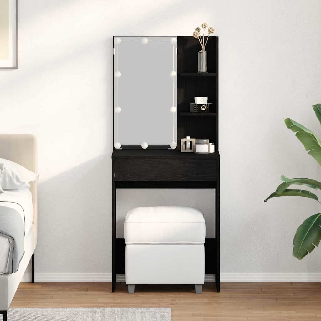 Schminktisch Schwarze Eiche 60 x 40 x 140 cm Holzwerkstoff
