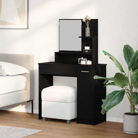 Schminktisch Schwarze Eiche 86.5 x 35 x 136 cm Holzwerkstoff