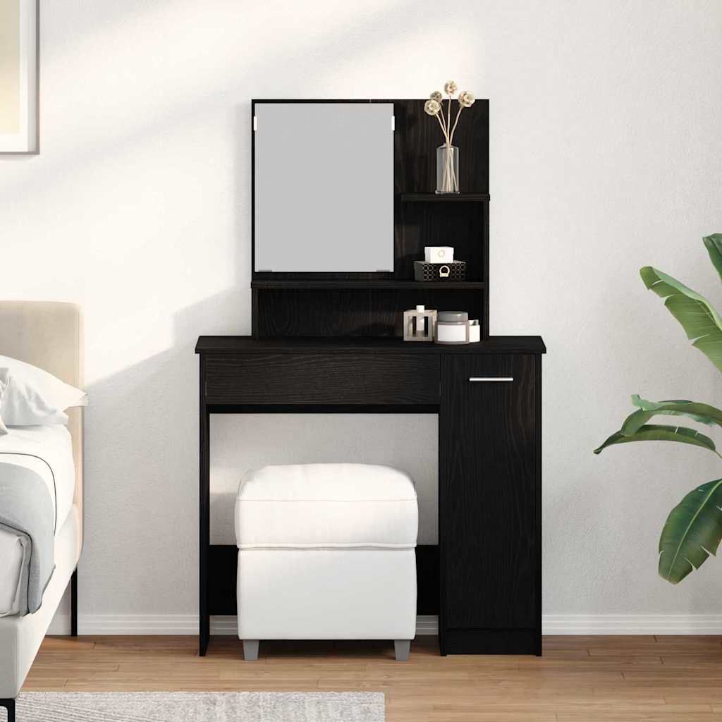 Schminktisch Schwarze Eiche 86.5 x 35 x 136 cm Holzwerkstoff