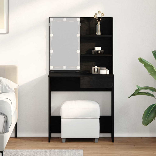 Schminktisch Schwarze Eiche 74.5 x 40 x 141 cm Holzwerkstoff