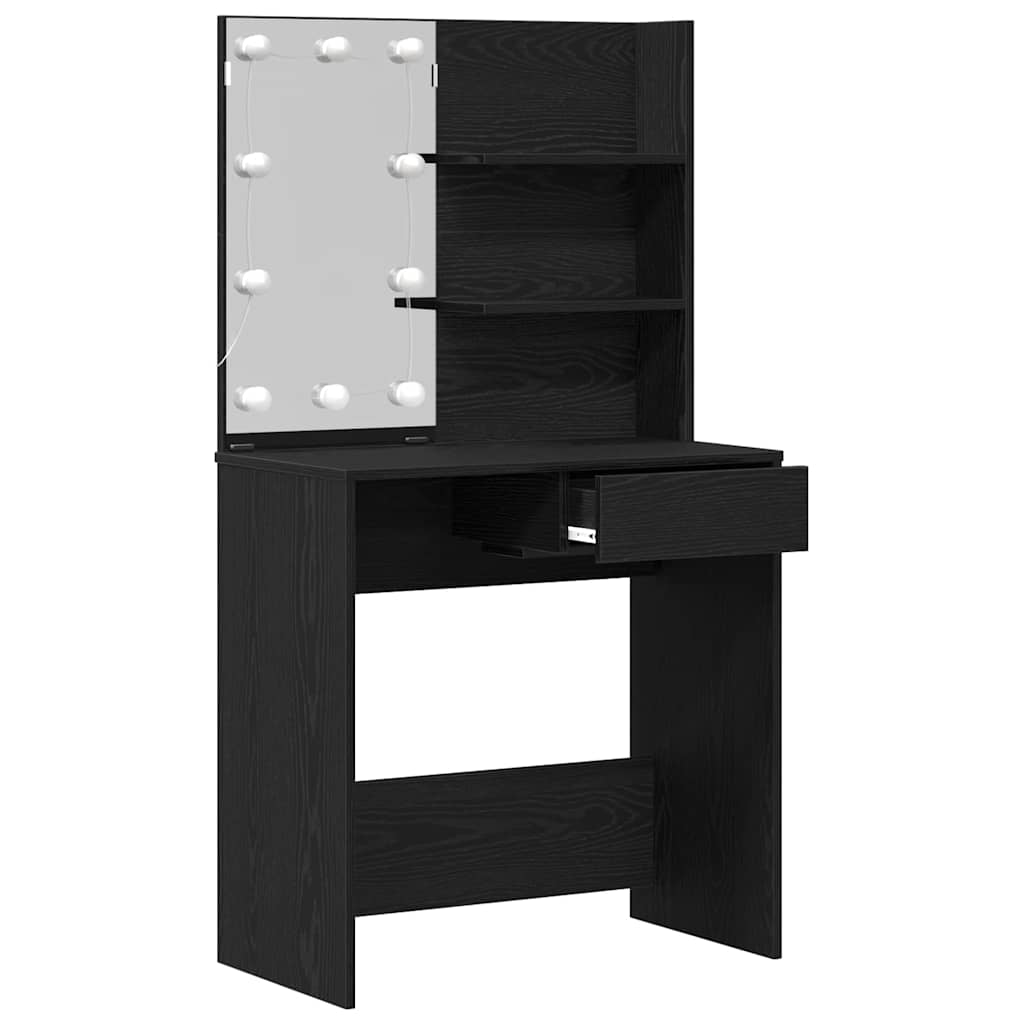 Schminktisch Schwarze Eiche 74.5 x 40 x 141 cm Holzwerkstoff