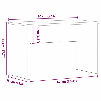 Kleiderhocker Schwarze Eiche 70 x 35 x 45 cm Holzwerkstoff