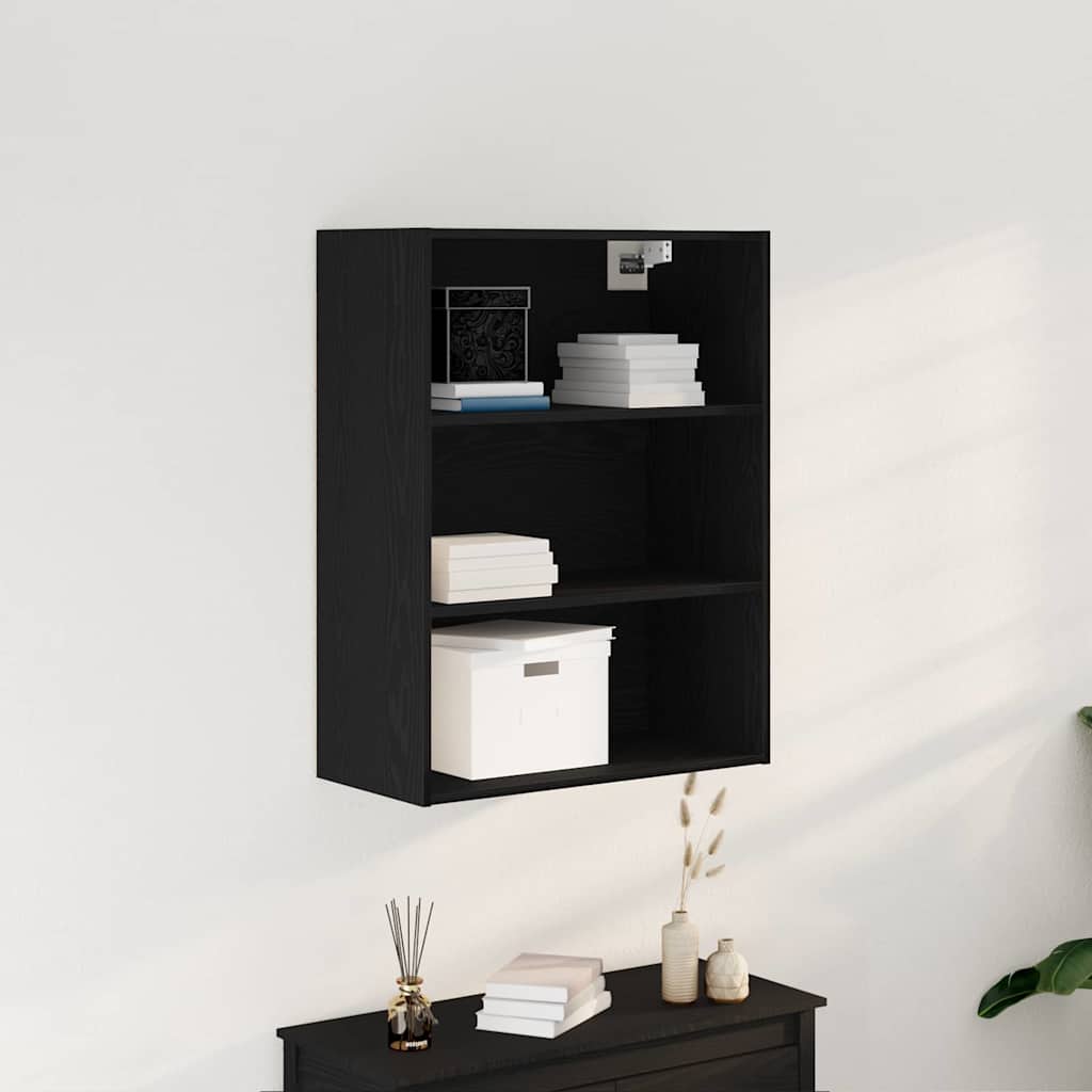 Hängender Wandschrank Schwarze Eiche 69,5 x 32,5 x 90 cm