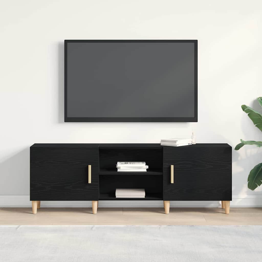 TV-Schrank Schwarze Eiche 150 x 30 x 50 cm Holzwerkstoff