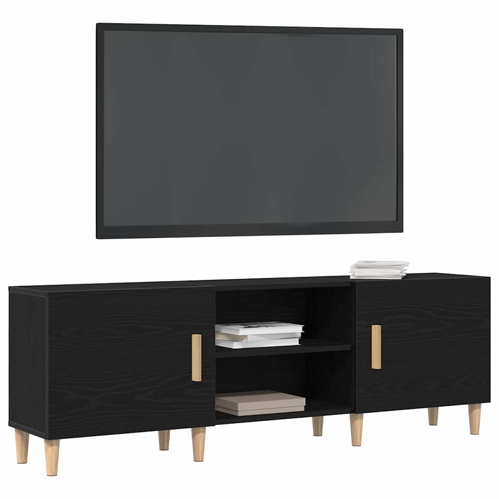 TV-Schrank Schwarze Eiche 150 x 30 x 50 cm Holzwerkstoff