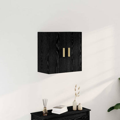Wandschrank Schwarz Eichen-Optik 60 x 30 x 60 cm Holzwerkstoff